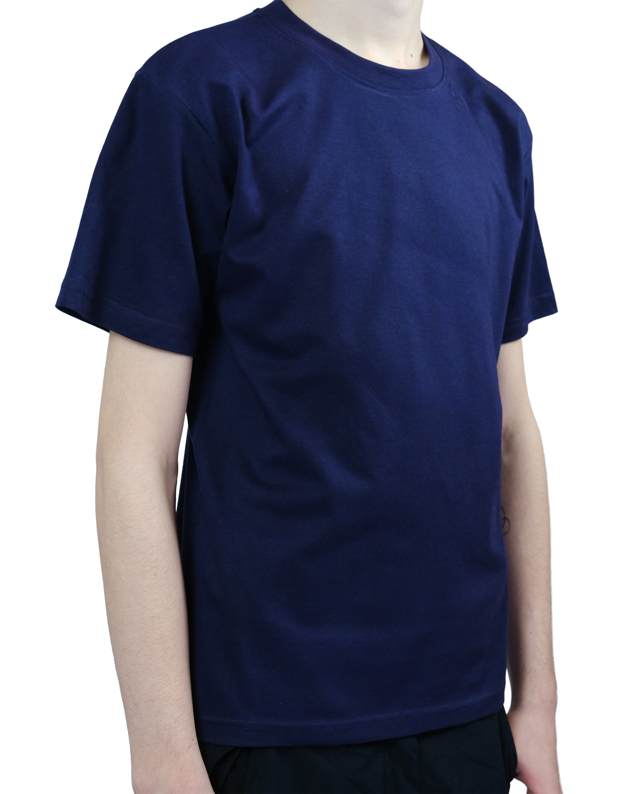 Navy ფერის მაისური 100% ბამბით — გამძლე და იდეალური ბეჭდვისთვის